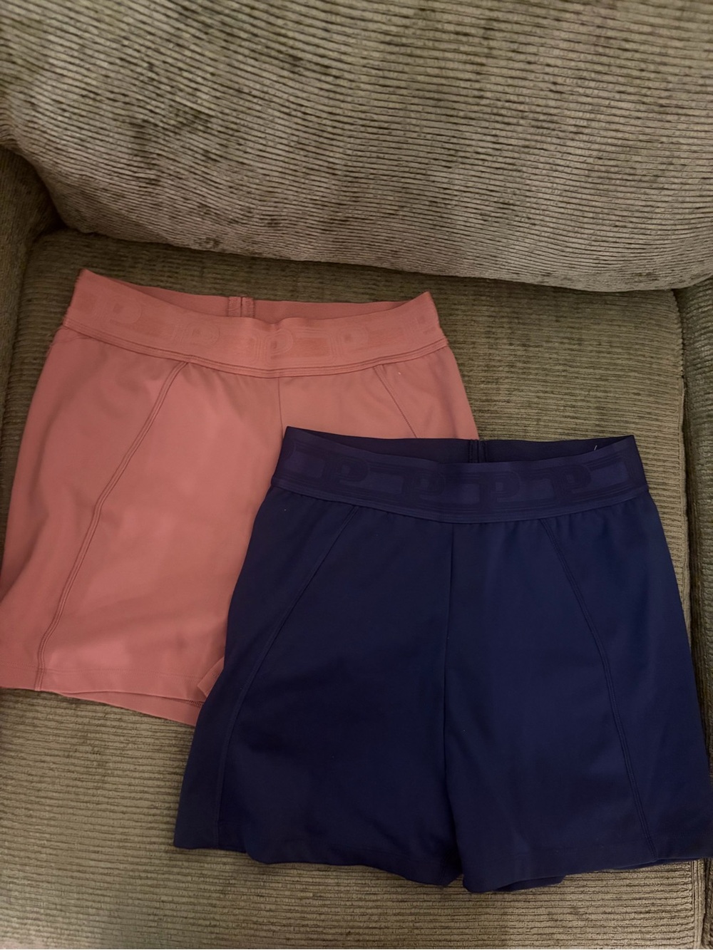 PINK Victoria's Secret Coral Pink & Navy Athletic Shorts Duo
